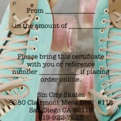 Sin City Skates Aggressive / Park Gift Certificate Card -Printable