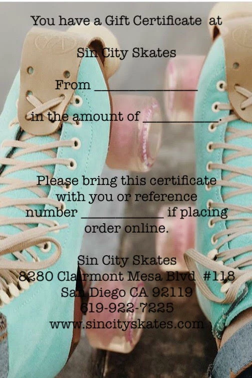Sin City Skates Aggressive / Park Gift Certificate Card -Printable 3 Sin City Skates Aggressive / Park Gift Certificate Card -Printable